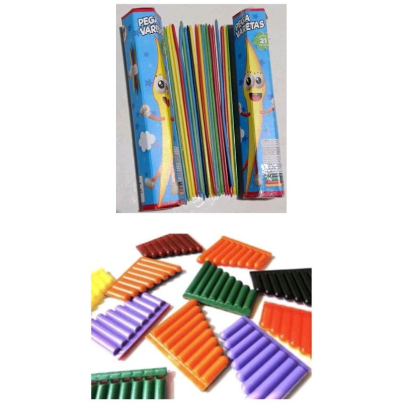 KIT 1 JOGO PEGA VARETAS 21 VARETAS + 1 GAITA SORVETEIRO