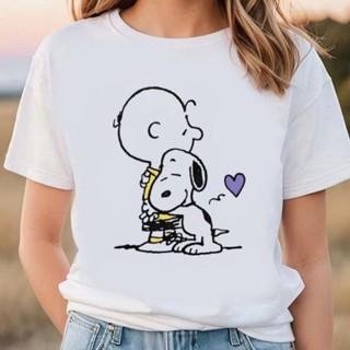 BR.Moonlight camiseta unissex oversized charlie brown snoopy carinho 100 algodão estampa fofa em Oferta na Shopee