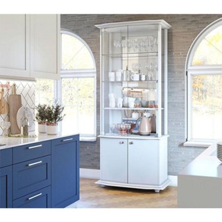 Cristaleira Ambiente Monalisa Exclusivo na cor Branco Acetinado - Imcal em Oferta na Shopee