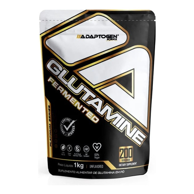 GLUTAMINA FERMENTADA SACO 1KG ADAPTOGEN em Oferta na Shopee