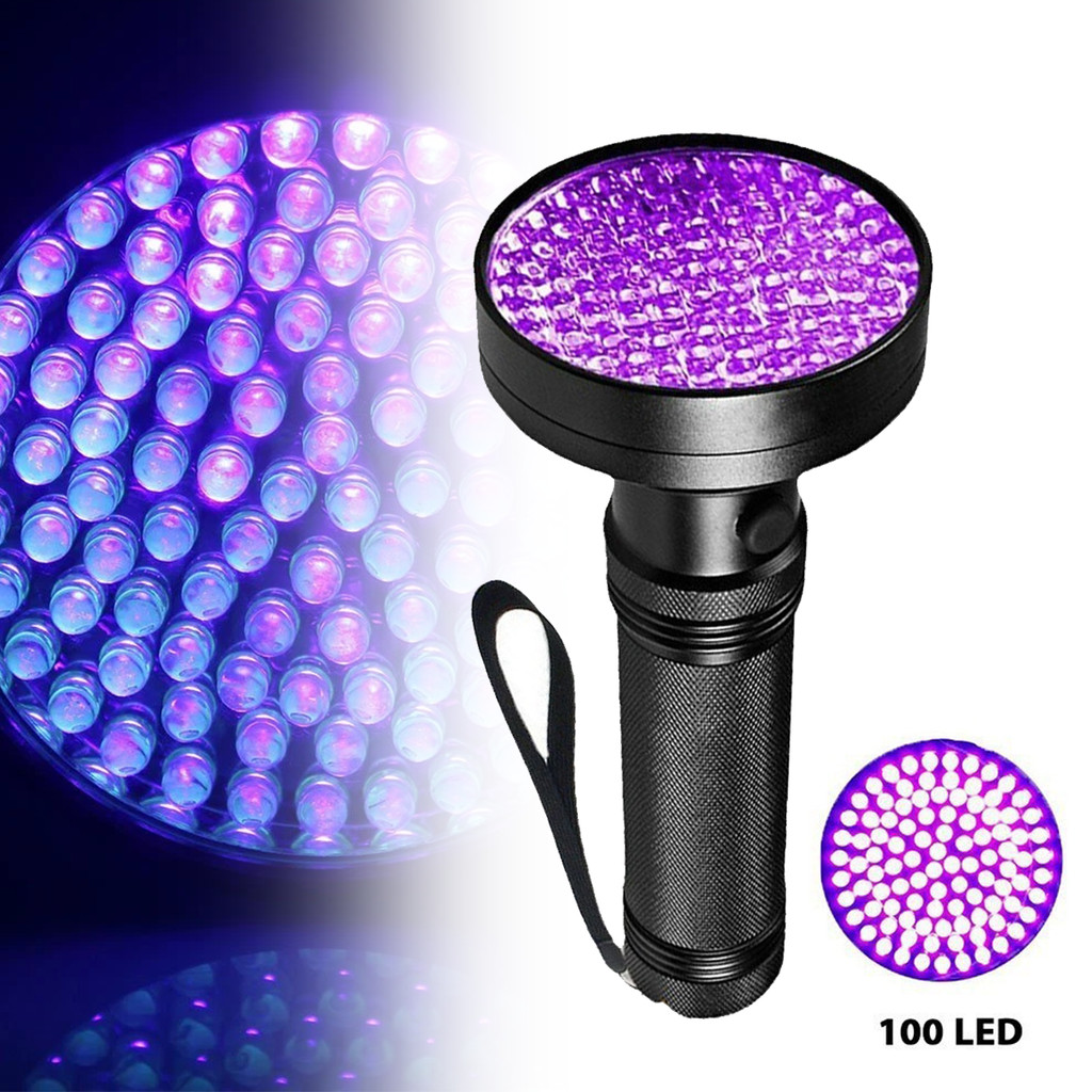 Lanterna LED De Alta Potência 100 Luz Roxa Detector Falsificado Ultravioleta UV 395nm De Urina Para Animais De Estimação em Oferta na Shopee