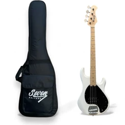Contrabaixo Seven SBM 47 Ativo - 4 Cordas - Wh Branco C/bag