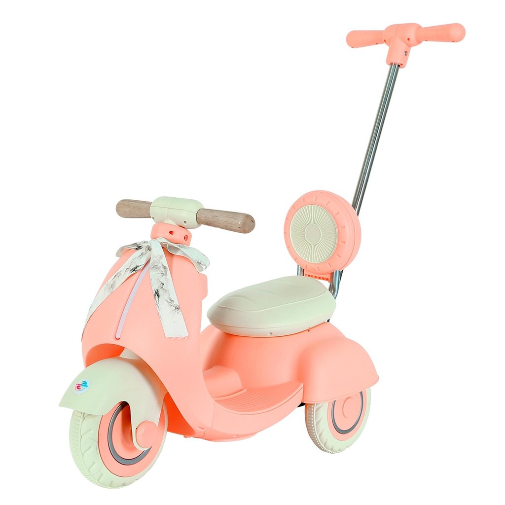 Moto Rosa Elétrica 6V Infantil Scooter Retro Rosa Com Carregador 110/220V - Unitoys
