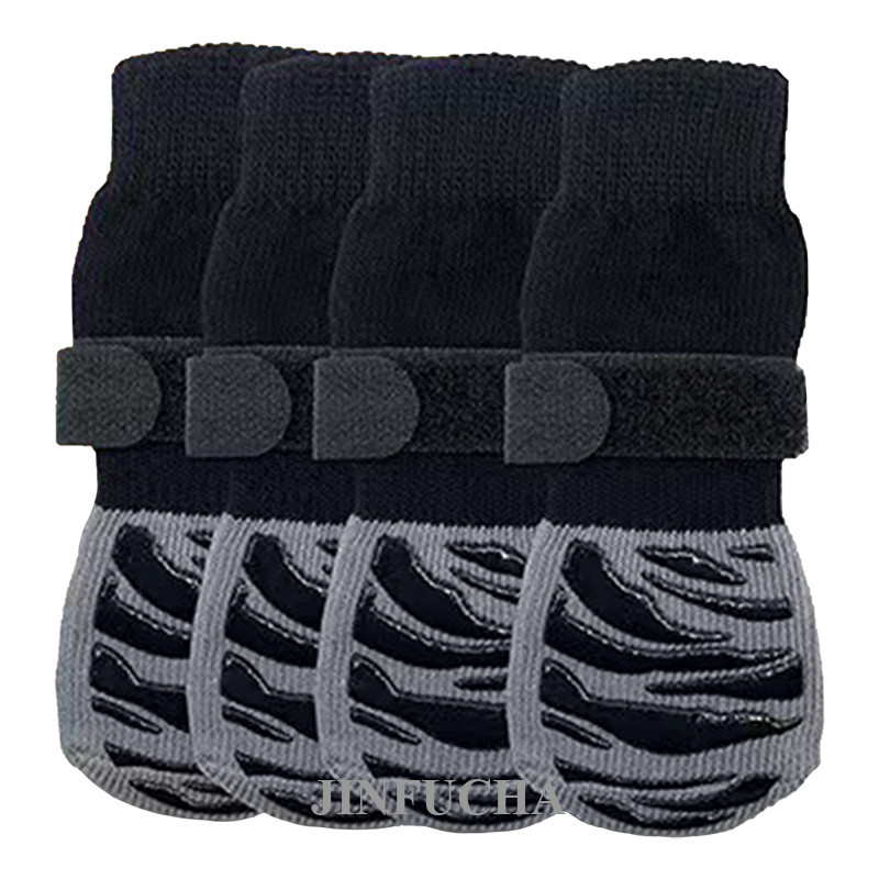 Jinfucha 4 Unidades/Conjunto De Meias Antiderrapantes Para Cães , De Passarela , Quentes/Frias , Proteção De Patas Contr