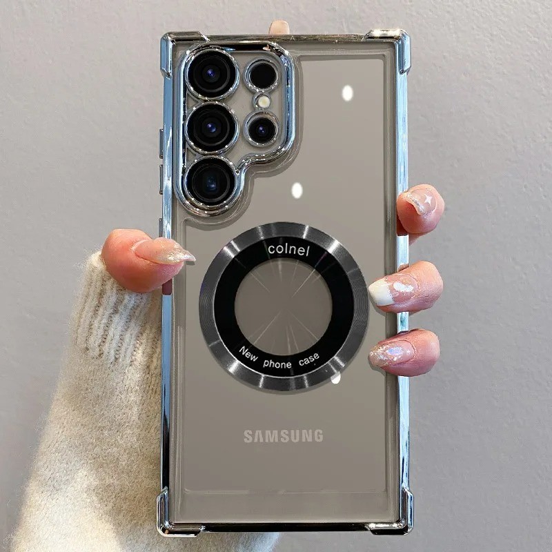 Luxo Chapeamento Magnético Caso De Telefone Para Galaxy S25 S24 S23 S22 Ultra Plus S20 S21 FE A36 A55 A34 A54 A35 A52 Ca em Oferta na Shopee