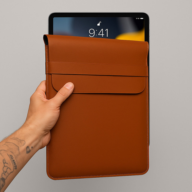 Case Slim iPad 10.2 10.9 Air 5 Pro 11 Luxo Executiva Couro Sintético