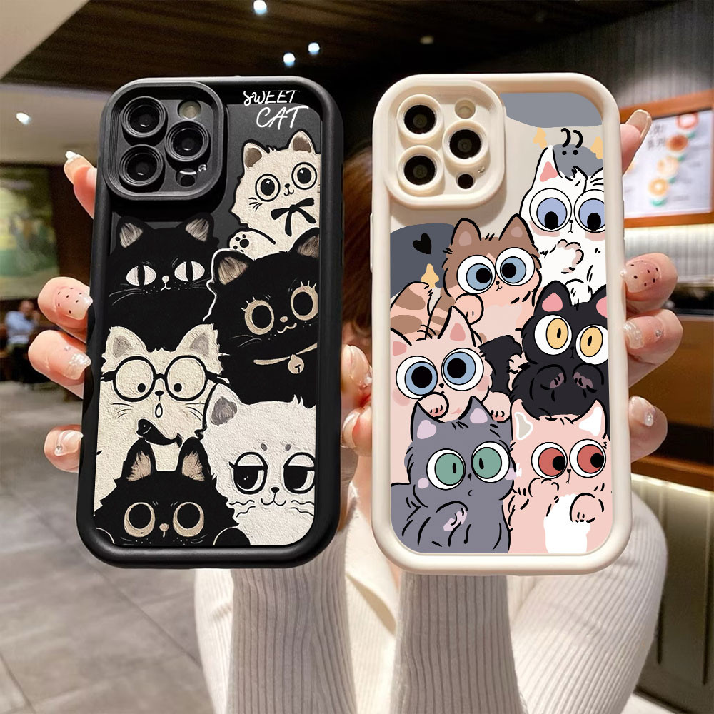 Capinha Redmi Note 14 Pro Note13 12S 11 10 14C 13C 12C A3 10C 9 X7 Pro X6 Gato de olhos grandes Case Capa De Celular em Oferta na Shopee