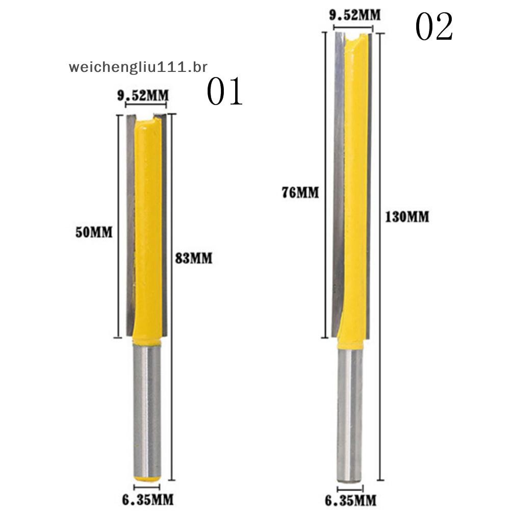 # weicheng 1 Unidade De Broca De Roteador Com Acabamento Nivelado Extra Longo-Ferramenta De Corte De Haste De 1/4 " 50/7