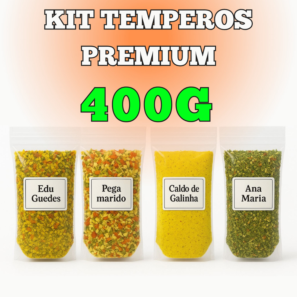 Kit De Tempero 4 Unidades de 100g Pega Marido,Caldo de Galinha, Edu, Ana Maria em Oferta na Shopee