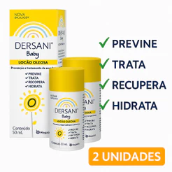 Kit 2x Dersani Baby Loção Oleosa 50ml – Antiassaduras | Proteção e Hidratação da Pele do Bebê