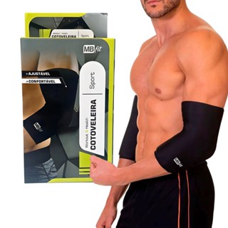 Cotoveleira Sport Elástica de Compressão MBFit Tamanho Único 1 Unidade Prevenção Lesões em Oferta na Shopee