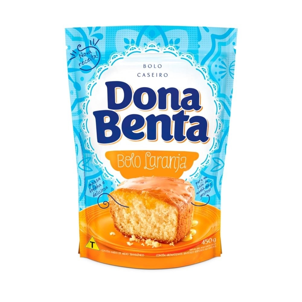 Mistura p/ Bolo Sabor Laranja 450g - 12 unidades - Dona Benta