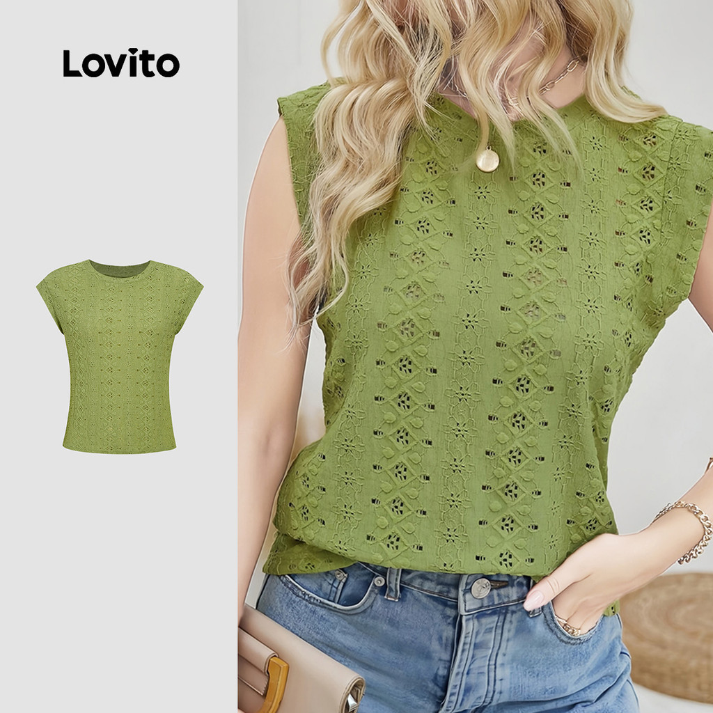 Lovito Casual Colete com textura Jacquard-NEW-TKB150PAD700