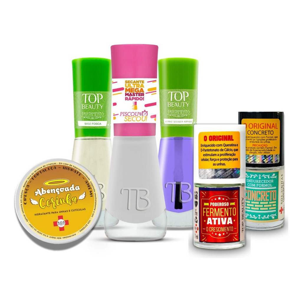 Kit Top Beauty Esmaltação Perfeita - Fortalecimento - 6 itens