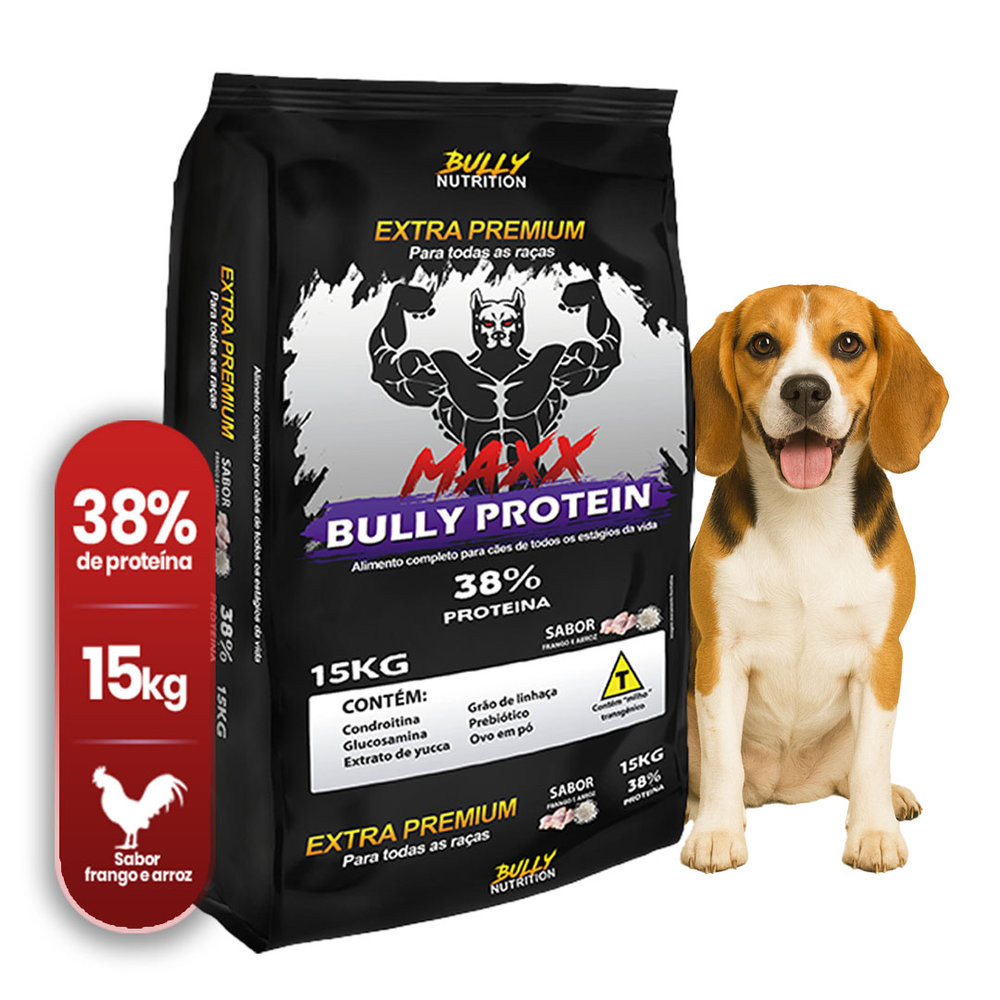 Ração Para Cachorros BEagle Maxx Protein Extra Premium 15Kg | Cachorro Forte
