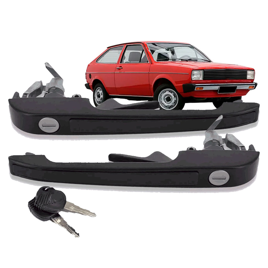 Par Maçaneta Externa Porta Vw Gol Saveiro Parati 1980 1981 1982 1983 1984 1985 1986