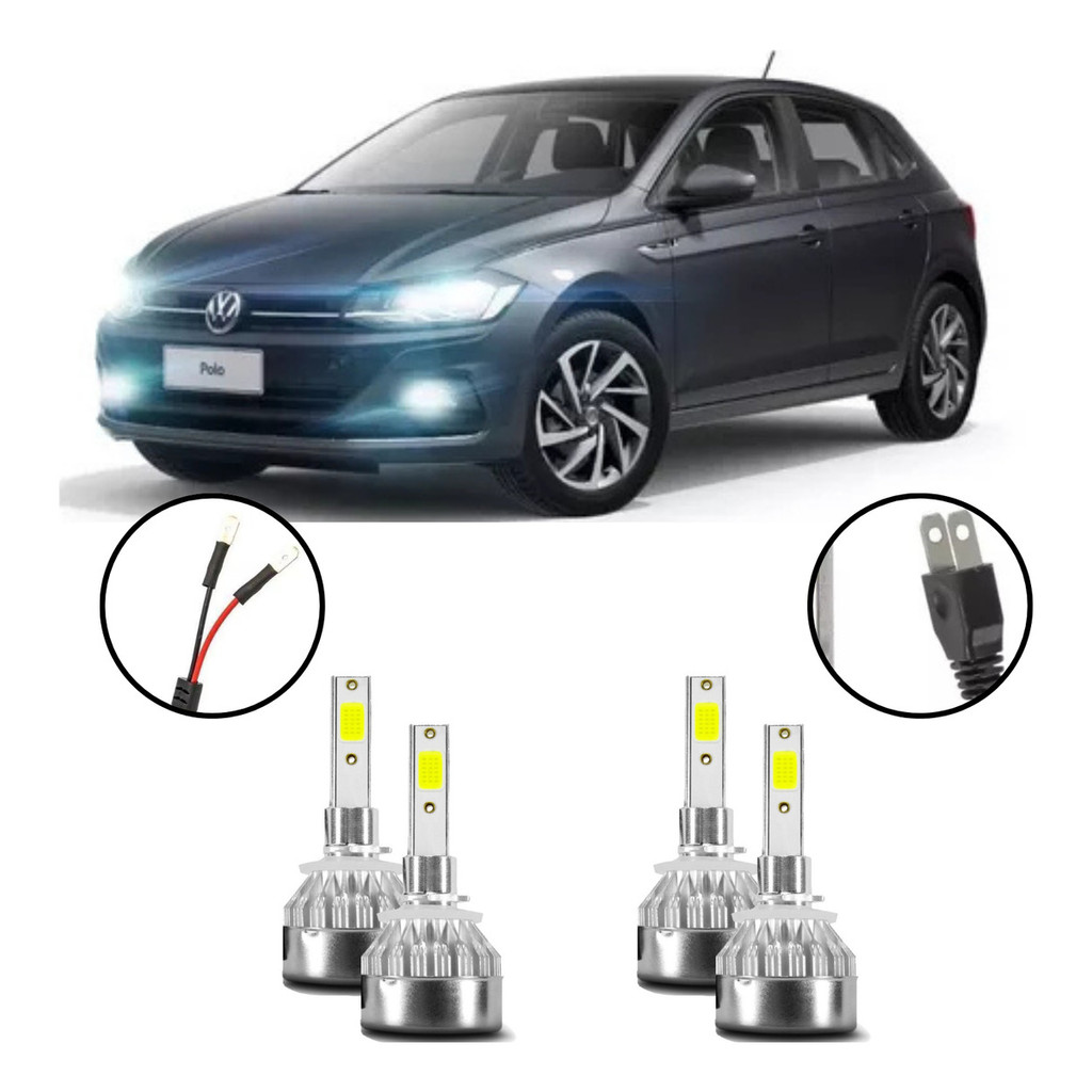 Lâmpada Led Polo 2018 A 2022 H1 H7 V10 - Efeito Xênon