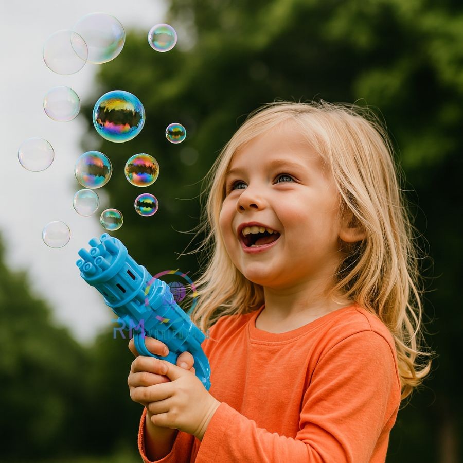 Brinquedo Divertido Maquina De Bolha De Sabão Infantil - Automático, Pilha Menino Menina