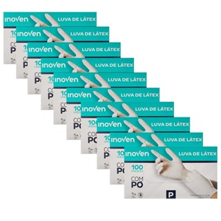 Luva de Látex Com Pó Tamanho P Com 1000 Unidades Inoven em Oferta na Shopee