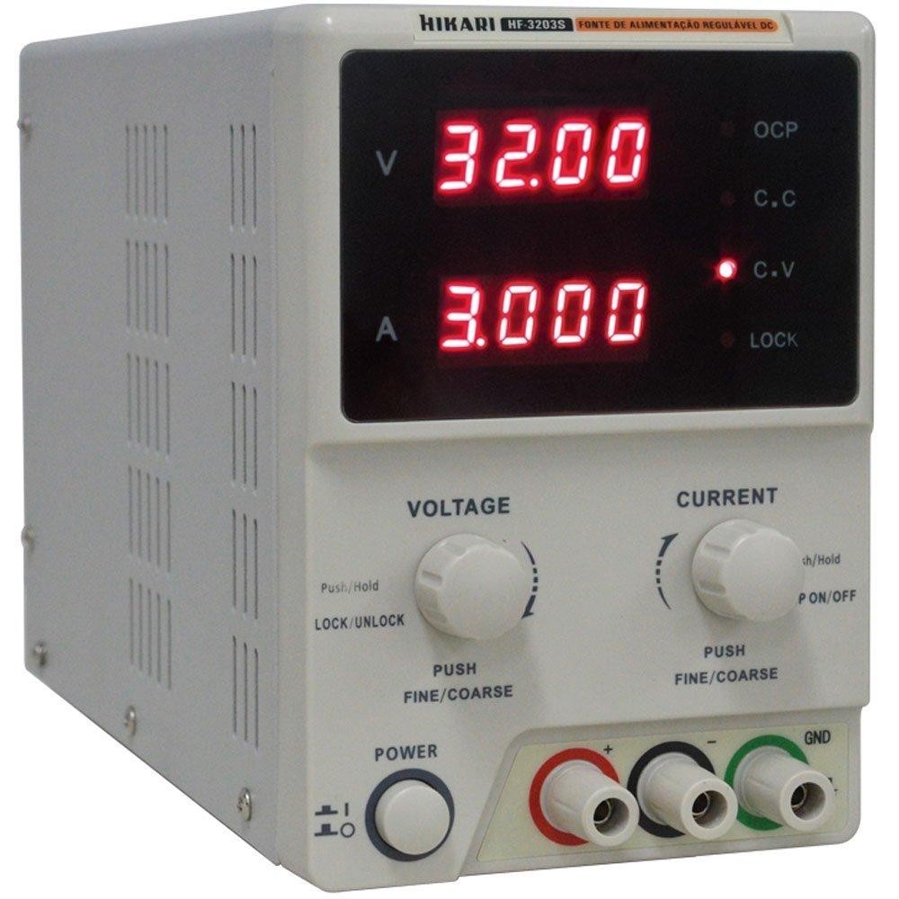 Fonte de Alimentação DC Dupla 3A HF-3203S com 4 Acessórios em Oferta na Shopee