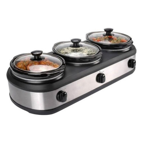 Rechaud Elétrico Triplo Buffet Slow Cooker 3 Panelas 220v