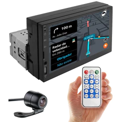 Multimídia H-tech HT-2722 Carcaça 1 Din Tela 7" Polegadas Bluetooth Espelhamento + Câmera Ré