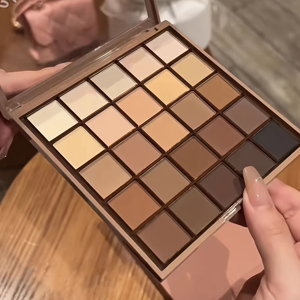 Paleta de Sombra dos Olhos, 25 Tons, Efeito Maquiagem Mate, Tons Cinza Neutro e Terra Marrom, Tons de Inspiração Café e Chocolate, Criar Maquiagem Tudo Combinado — R$ 30,20 em Shopee