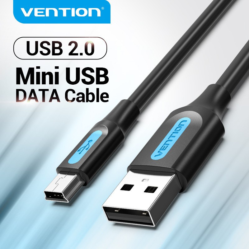 Venção Cabo Mini USB 2.0 Para 2A 480 Mbps De Dados Câmera MP3 MP4