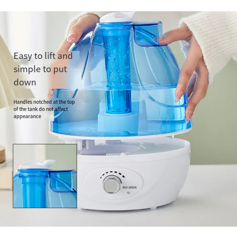 Umidificador de ar com tanque de água grande de 2.5L desligamento automático sem água e 24 horas de trabalho para quarto