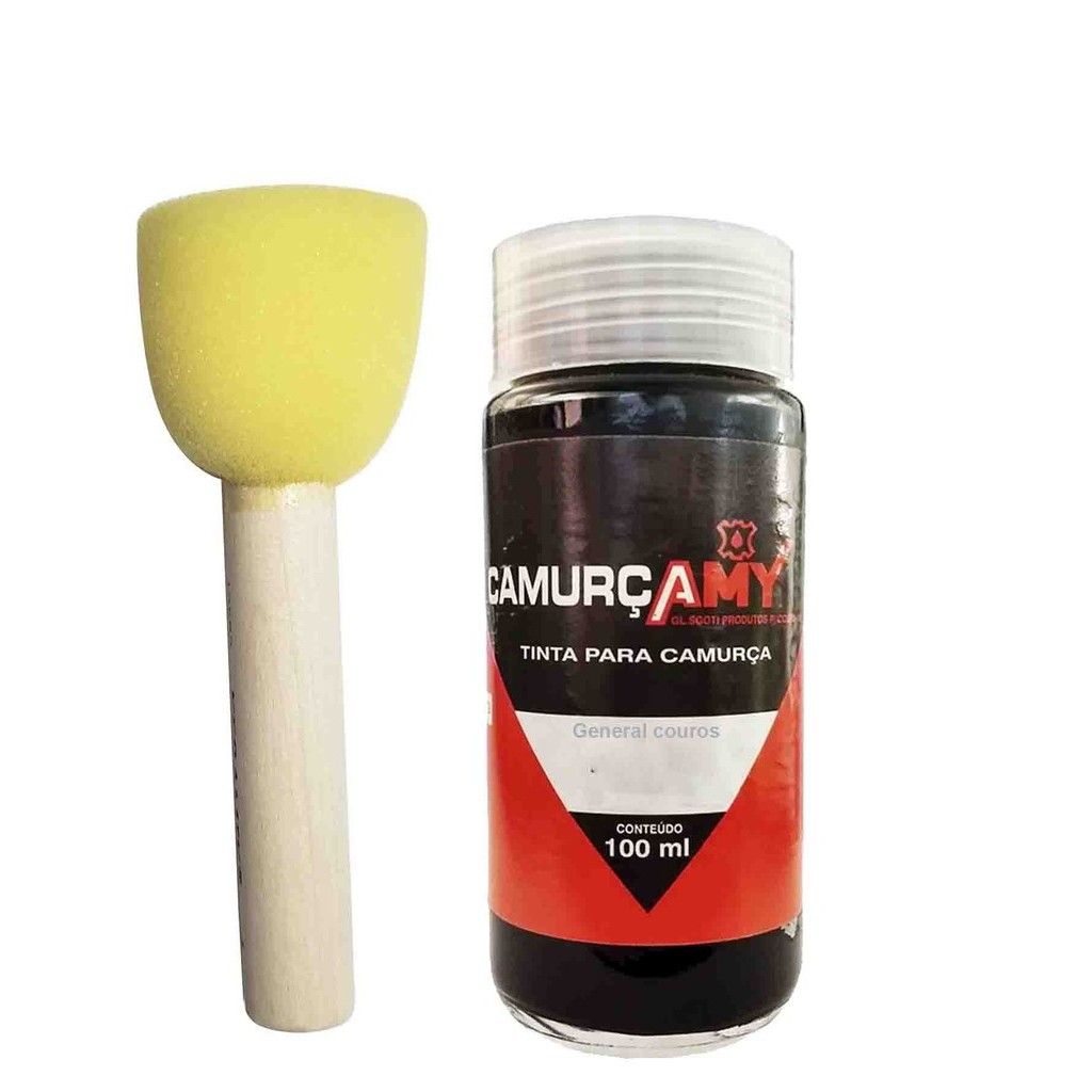 Tinta Para camurça amy 90ml e pincel para camurça