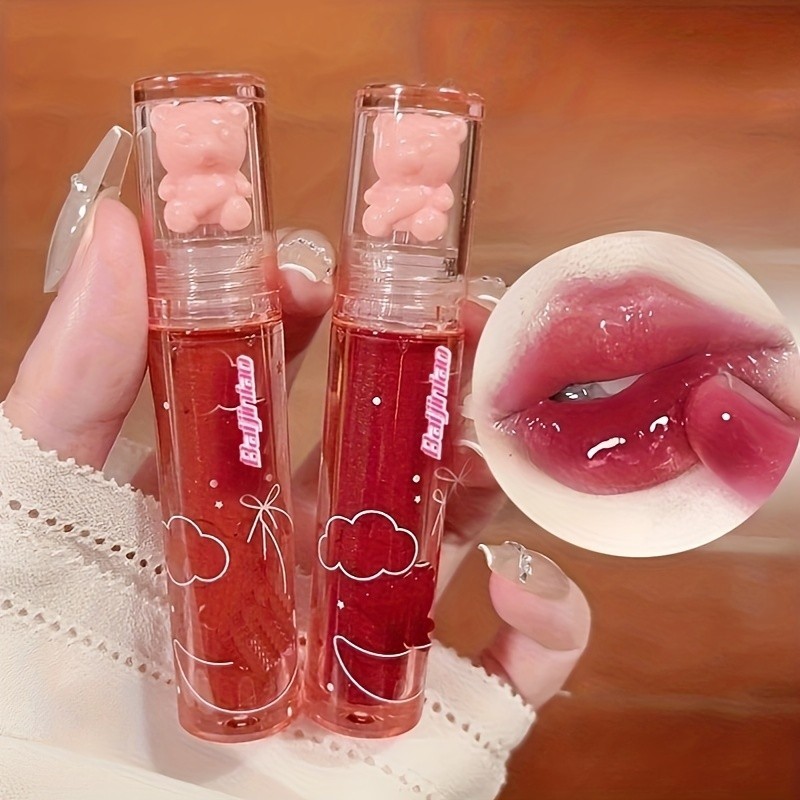 6 Cores Glaze Labial Cintilante-Longa Duração , À Prova De Manchas , Tonalidade Completa Com Acabamento Espelhado Orvalhado Brilhante Presentes Do Dia Dos Namorados