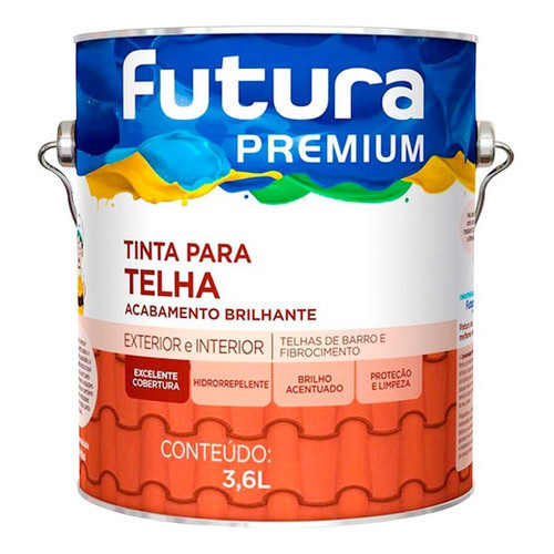 Resina Acrilica Para Telha Base De Agua Futura 3,6 L Cores em Oferta na Shopee
