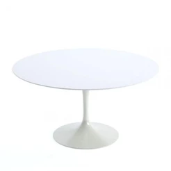 Mesa de Jantar Tulipa Saarinen Redonda 120cm Laqueada Branco