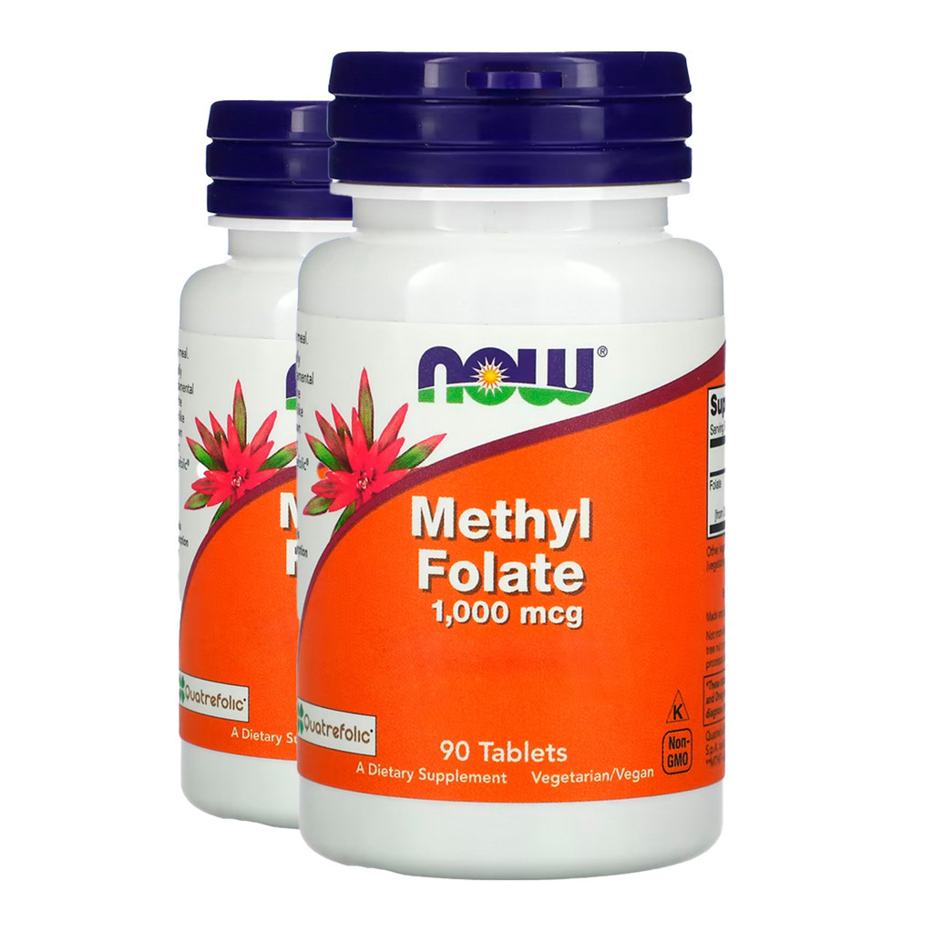 Kit 2x Metilfolato Methyl 1000mcg Now Foods 90 Tablets Importado/Made in Usa