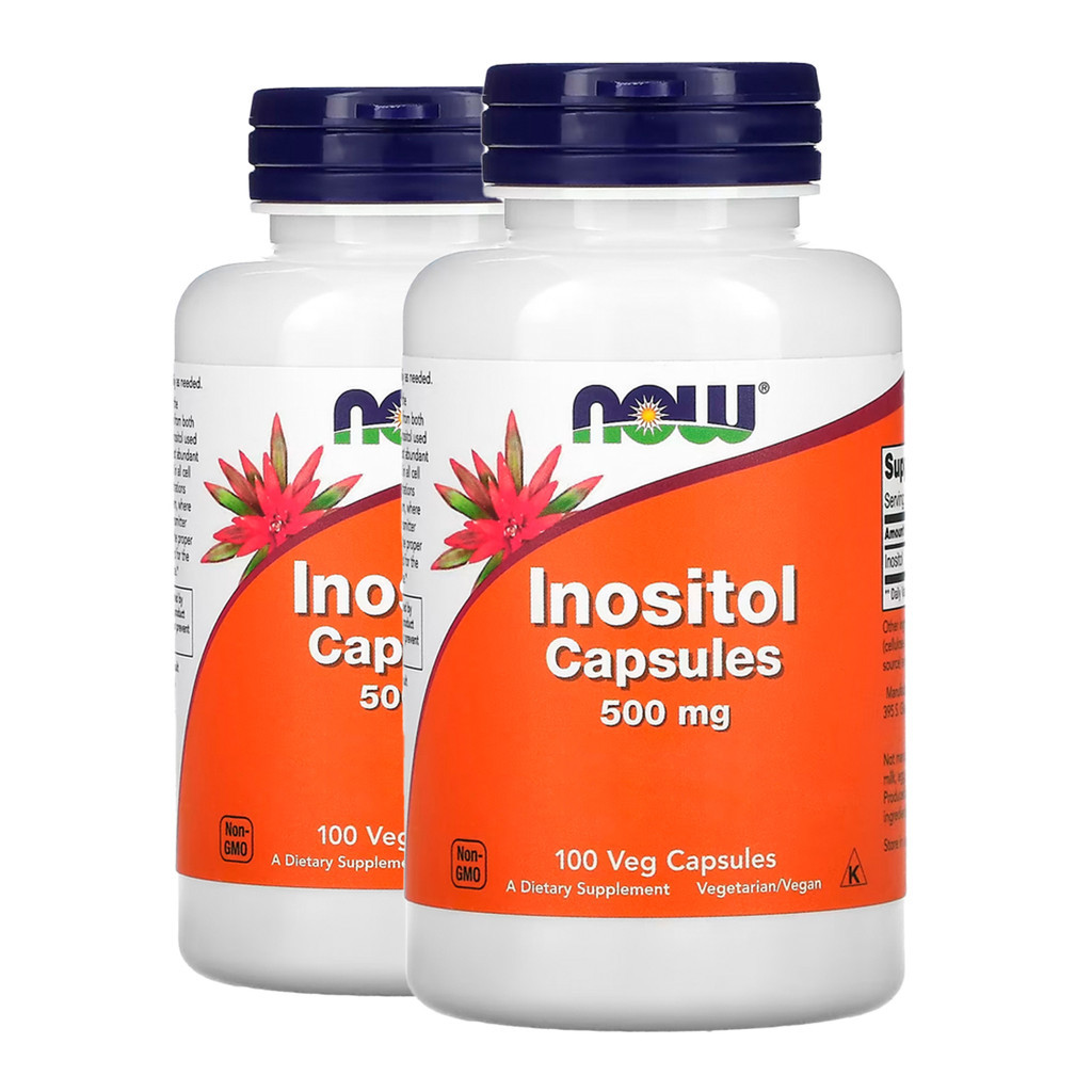 Kit 2x Inositol 500mg Now Foods 100 Veg Cápsulas Importado/Made in Usa em Oferta na Shopee