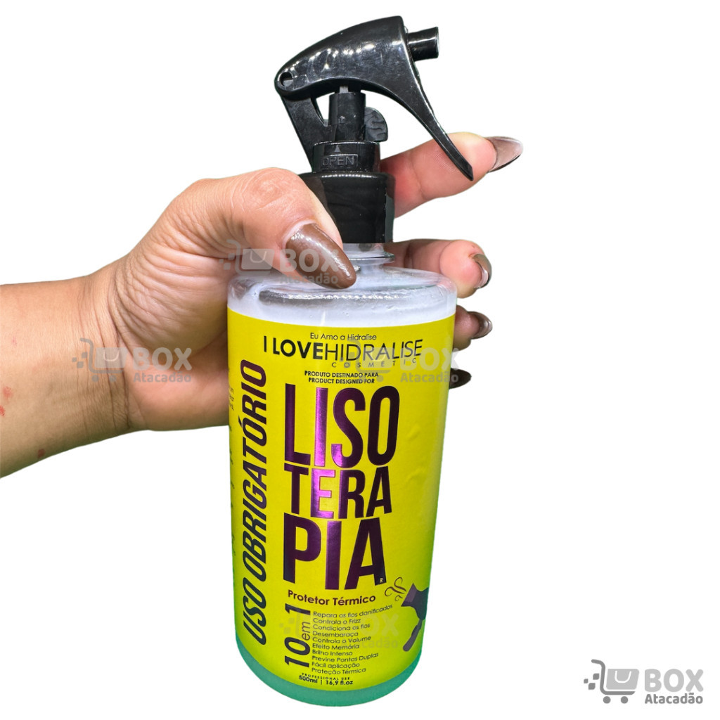 Protetor Térmico Capilar Finalizador 10 em 1 Lisoterapia  500mL em Oferta na Shopee