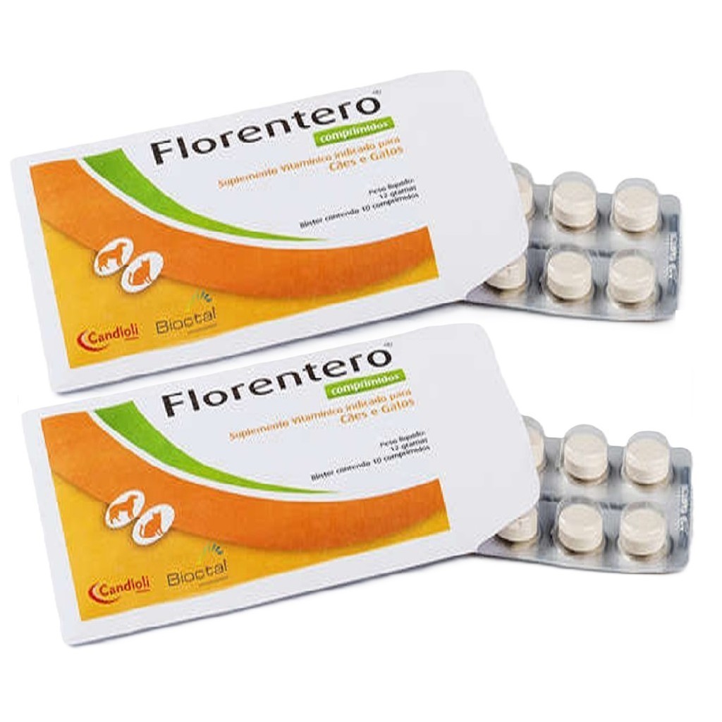 Kit 2 Suplemento Vitamínico Bioctal Florentero para Cães e Gatos - 12 g em Oferta na Shopee
