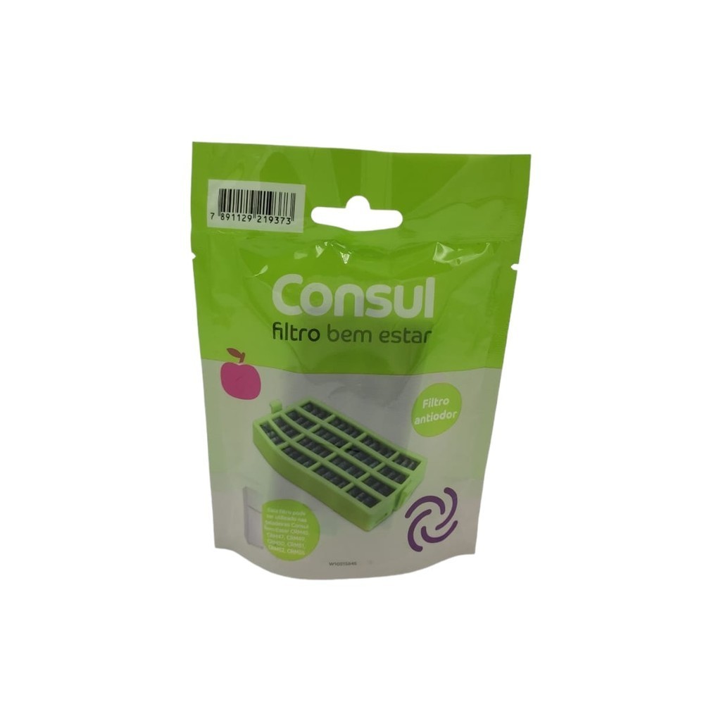 Filtro Bem Estar Anti Odor Geladeira Original W10515645 Consul Brastemp Anti Bacteria Compativel Serve BRM CRM