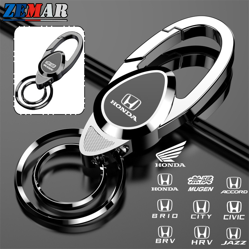 Chaveiro Honda Metal Car Keychain Porta-Chaves Para Carros De Motocicleta Pendurado De Alta Qualidade Padrões De Impressão A Laser HR-V Fit Civic City Hatch Hrv ZR Jazz
