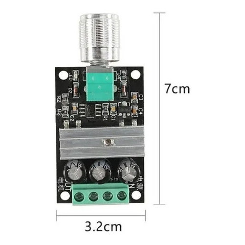 Controlador De Velocidade Motor Dc 6v 12v 24v 28v 3a Pwm 80w