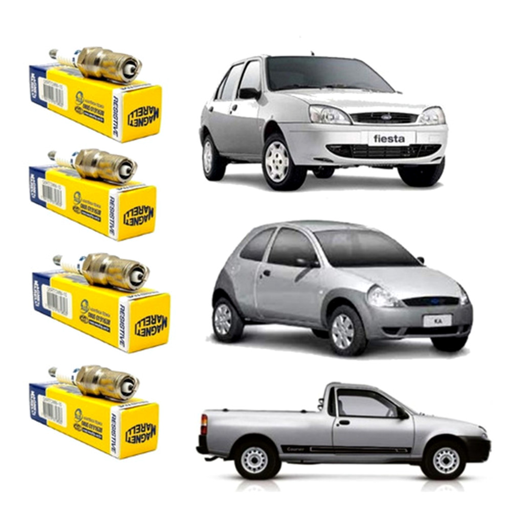 Jogo Velas Ignição Fiesta Ka Courier 1.0 1.3 Endura em Oferta na Shopee