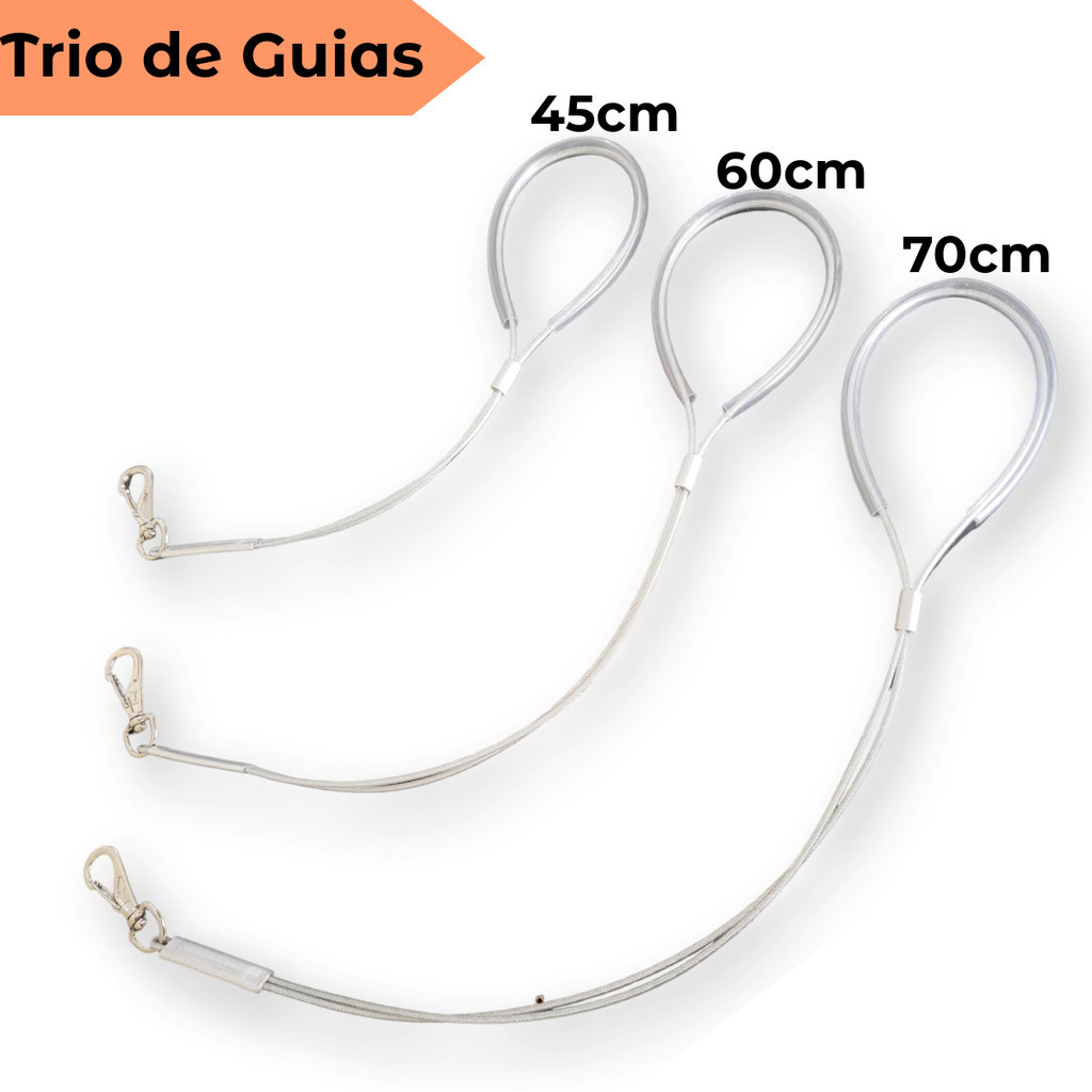 Kit 3 Guias de Contenção para Uso Groomer Pet Shop Banho e Tosa Veterinario  - 45, 60 e 70cm em Oferta na Shopee