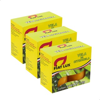Vela de Citronela Fiat Lux 90g Repelente Natural de Mosquitos Caixa com 6 Unidades em Oferta na Shopee