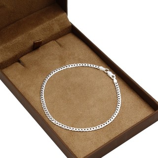Pulseira de prata 925 masculina groumet escama de peixe 3mm em Oferta na Shopee