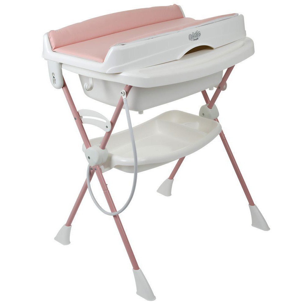 Banheira Burigotto Splash+ com Suporte e Trocador Rosê Madder em Oferta na Shopee