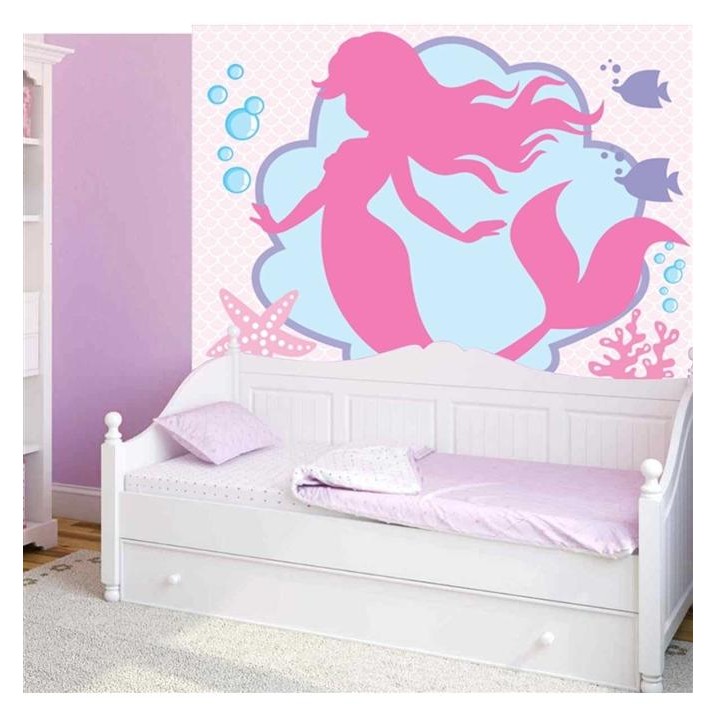 Painel Festa Sereia Grande Tecido TNT Decoração Aniversário em Oferta na Shopee