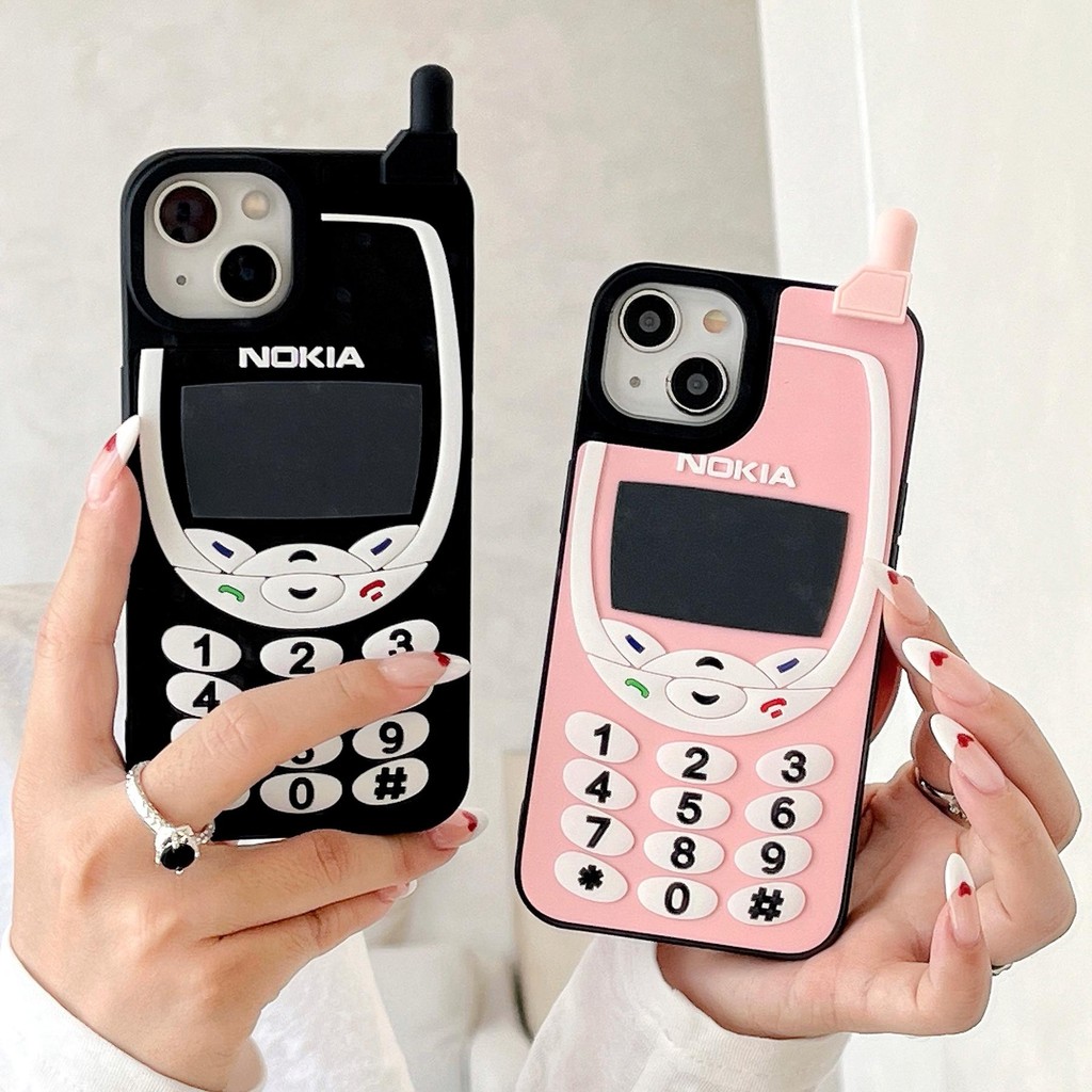 3D Creative Nokia for iPhone 14 15 16 Plus 12 13 Mini 11 PRO XR XS MAX  Casing Silicone Phone Cover Soft Protection Case