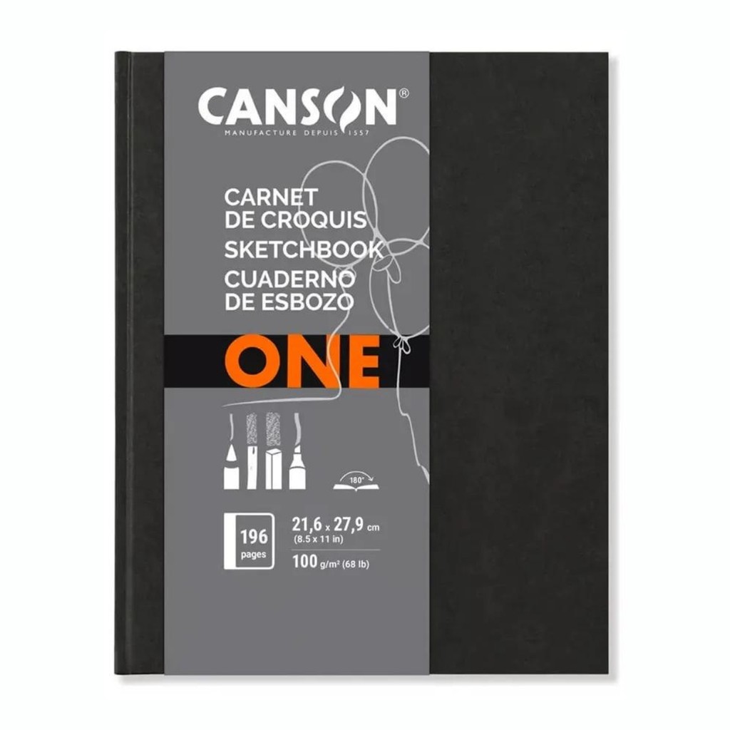 Caderno One Art Book Canson A4 98 Folhas 100g Sketchbook Artístico Papel Liso e Branco Profissional em Oferta na Shopee