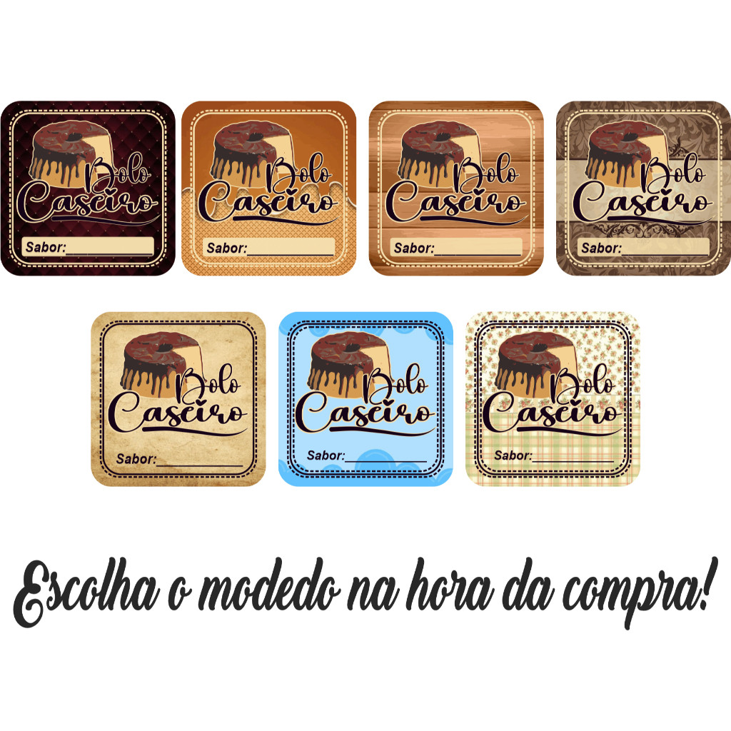 50 100 150 200 UNIDADES ADESIVO ETIQUETA TAG QUADRADO 3,5 CM X 3,5 CM BOLO CASEIRO COLOQUE O SABOR  A PROVA DE AGUA  AUTO ADESIVA UNIDADES PARA EMBAGENS CAIXAS SAQUINHO PAPEL TERMICO POTES E POTES DE GELADEIRA