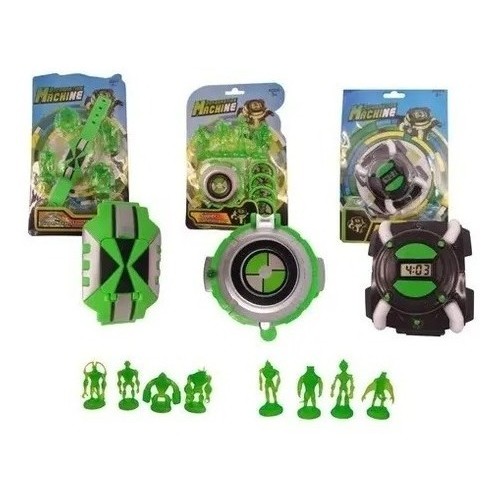 3 Relógios Ben10 Ominitrix Lançador Disco Luz E Som Aliens